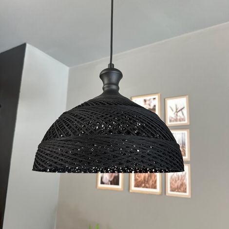 bamyum Yimpi Bohem Suspension Luminaire en Metal de 30cm, Lustre Salon, Cuisine, Chambre, Salle à Manger, Couloir Lampe Ronde E27, Éclairage Intérieur