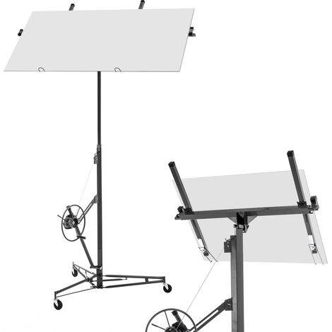 Elevador plegable para placas de yeso 68 kg, altura 180-470 cm, gris (1/5)