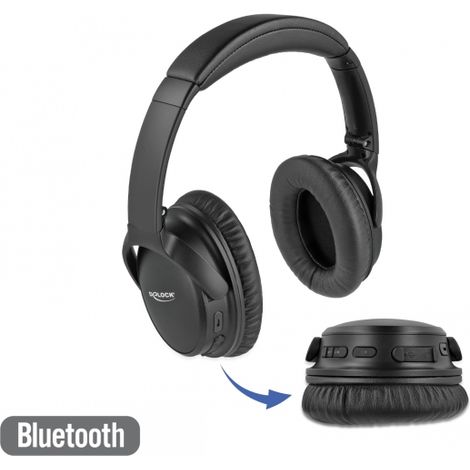 Auriculares Bluetooth 5.0 sobre el oÃdo plegables con micrófono integrado y graves intensos, con hasta 20 horas de reproducción