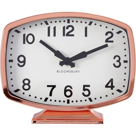 Premier Housewares Baillie Rose Gold Finish Table Clock (1/3)