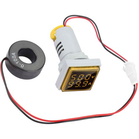LED-Digitalanzeige für Wechselspannung und -strom, 22 mm, 0-100 A (gelb) (1/5)