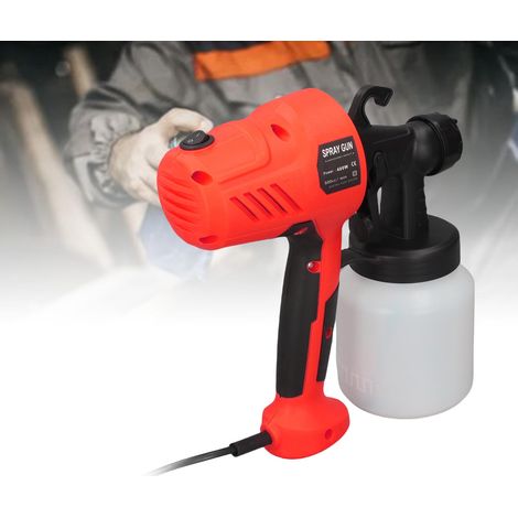 Pistola pulverizadora eléctrica Mano M500, atomización fina, 3 patrones de pulverización ajustables + para látex, paredes y superficies plásticas, 1168 g, roja (1/5)