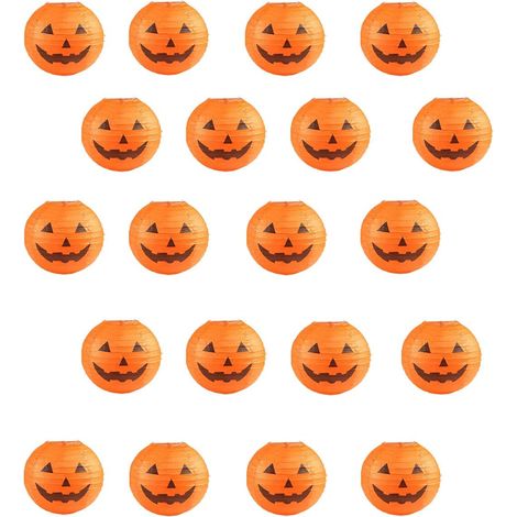 (20 Stück, 20 cm) Halloween-Kürbislaternen aus Papier, für Halloween-Partys, Halloween-Geschenke, Hochzeiten, Garten- und Schlafzimmerdekorationen (1/5)
