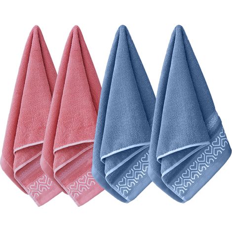 Lot de 4 serviettes 100 % coton (1/5)