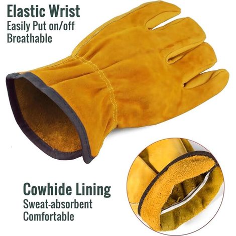 Lot de 2 paires de gants anti-coupure taille L – Résistants pour jardinage, construction, manutention, bûcheron et mécanique auto (1/5)