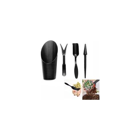 Jardinage Outillage Aide à La Plantation Bulbes Fleurs Outils De Planter des Bulb 4 Pièces Set, Noir, Plantoir Semoir Graines, pour Plantation (1/5)