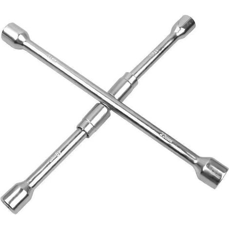 Llave de Desmontaje de Ruedas de Coche - Llave de Desmontaje de Ruedas con Dimensiones 17-19-21-23 mm - Llaves de Cruz para Ruedas - Llave de Montaje - Llave de Desmontaje de Ruedas de Coche - Acero -