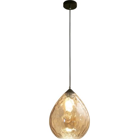 Suspension Gisella En Verre Soufflé Ambré Avec Structure Métallique - Éclairage Intérieur Élégant Ø260 Mm Douille E27 (1/3)