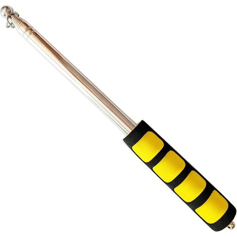 Mat télescopique portable en acier inoxydable de 79 pouces (jaune et noir) (1/5)