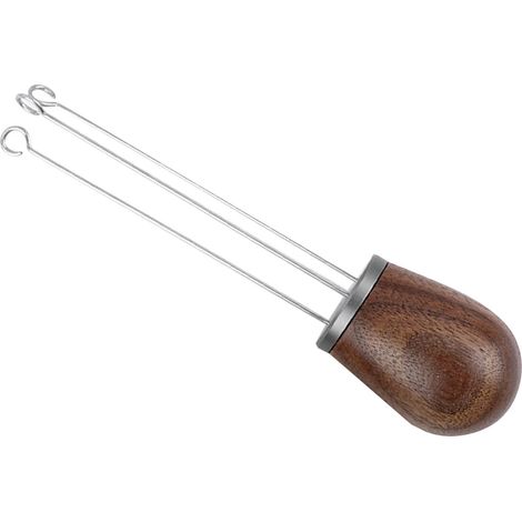 Nadeltyp Kaffeepulververteiler Holzgriff Kaffeerührer Verteilungswerkzeug(Couvercle argenté noyer) (1/5)