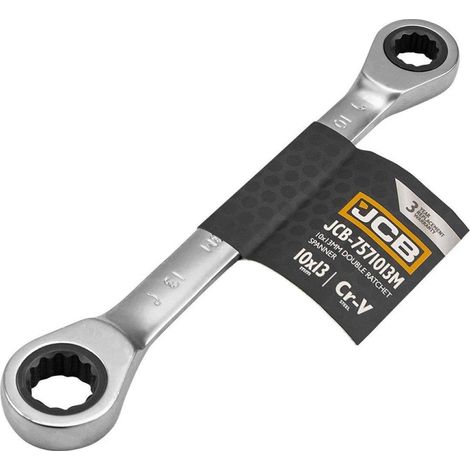Clé à double anneau avec cliquet 10x13mm