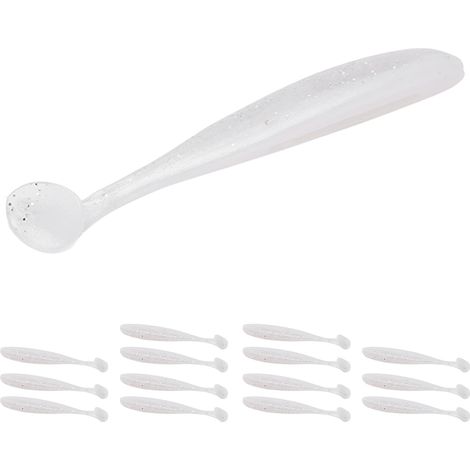 15 leurres souples bicolores en silicone, à queue en T, pour la pêche en eau douce et en eau salée. Couleur : A (1/5)