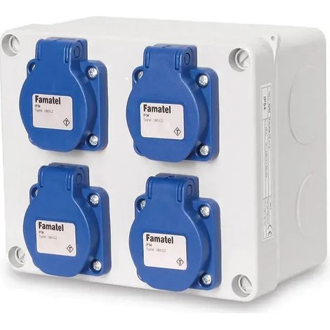 Caja Estanca 4 Tomas 2P+TT Lateral FAMATEL