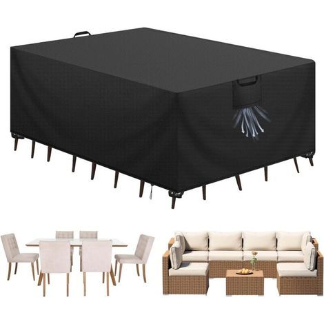 180x120x74cm Housses de Meubles de Jardin,Housse Salon De Jardin Imperméables,Housse Salon de Jardin, Housse de Table Extérieur Bâche Tissu 420D Oxford,Anti-UV (1/5)