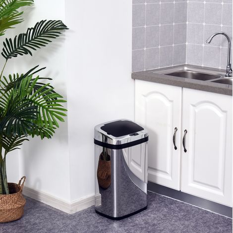 Pattumiera automatica con sensore in acciaio inox OKMYHOME (1/5)