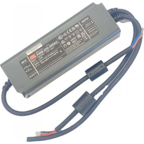 MW MEAN WELL PWM-200-48DA2 Alimentatore Led Dimmerabile DALI e DALI-2 200W 48V 4,17A IP67 Input 220V e 110V