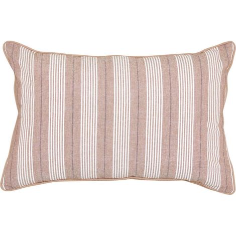 Cuscino groove 58x38cm in lino beige a righe - Atmosphera créateur d'intérieur