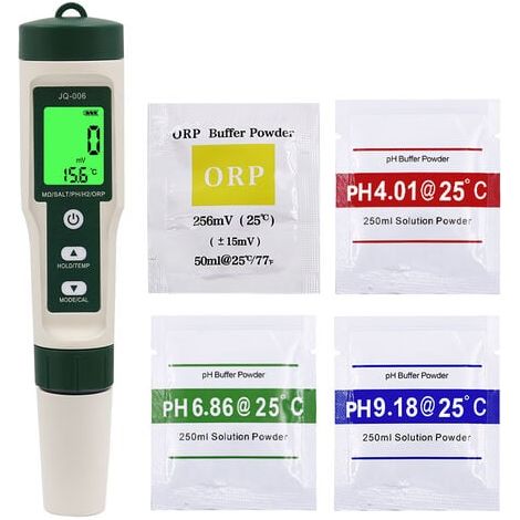 Testeur PH Electronique, Testeur Eau Piscine 10 en 1 avec Rétro-éclairage,PH/TDS/S.G/EC/ORP/H2/Salinité/Température/Fertilité de la solution nutritive/㏁ Résistivité avec ATC, PH Metre Haute Précision (1/4)