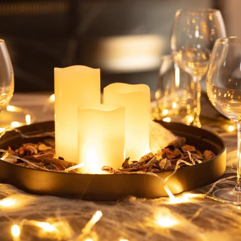 Pack 3 Candele LED Cera Naturale (1/5)