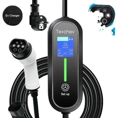 Chargeur EV Portable, Puissance de Sortie de 3,5KW, Classe Étanchéité IP65 (1/2)