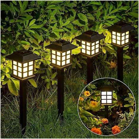 Lampes solaires d'extérieur étanches pour jardin, paysage, chemin, cour, terrasse, allé,135×190×83mm,1PC,Lumière blanche (1/5)