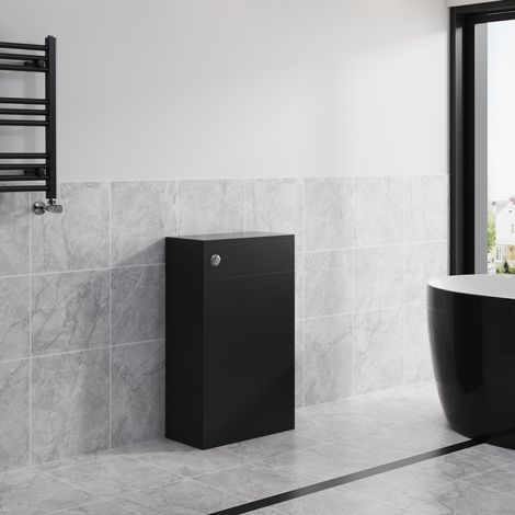 Matt Black 500mm Back to Wall BTW Toilet Unit Bathroom Furniture (1/5)