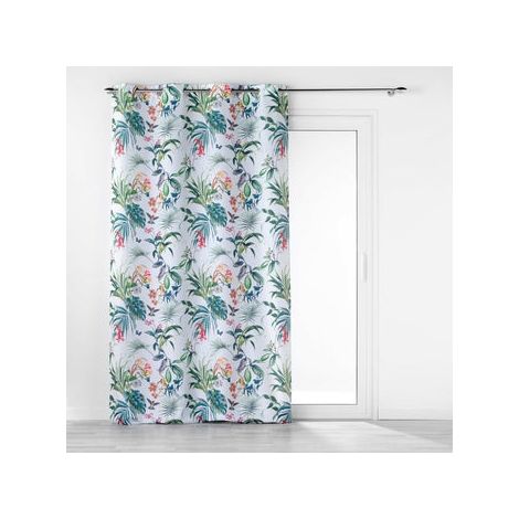 Rideau tamisant esprit exotique Blanc 140x260 cm (1/3)