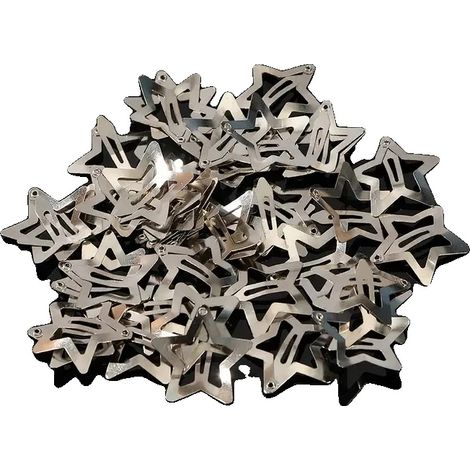 Horquillas para el cabello, diseño de estrella de filigrana, material de aleación duradero, 50 unidades. (1/2)