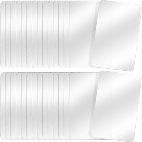 Lot de 30 sets de table en plastique transparents, résistants à la chaleur et lavables, pour la table, la salle à manger, la cuisine, les loisirs créatifs et comme protection d'étagères, 43 x 28 cm (1/4)