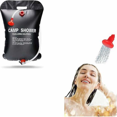 Sac de douche solaire de camping - Douche solaire portable 20 L pour le camping et la randonnée (1/5)