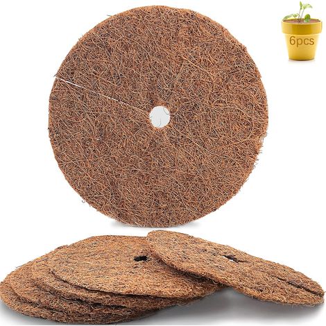 Tapis de protection pour plantes en cocotier, 6 pièces, disques de protection pour plantes en cocotier.