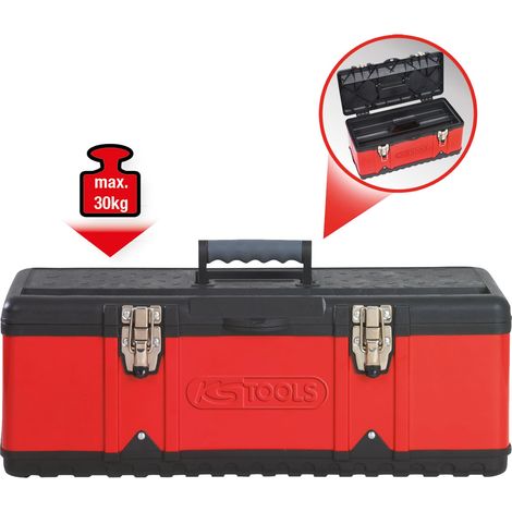 KS TOOLS Caja de herramientas de chapa de acero/plástico, 395x180x170mm - 850.0355 (1/5)