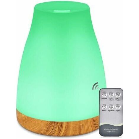 300mL Diffuseur d'Huiles Essentielles Diffuseur Aromathérapie Humidificateur Aromatique Ultrasonique, Lumière LED à 7 Couleurs Changeables Modes Réglables (1/5)