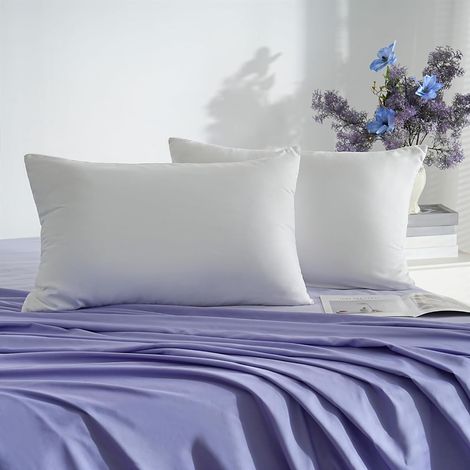 18 Couleurs Lot 2 Taie d'oreiller 60x80 cm Blanc Housse Oreiller Coussin pour Canapé Lit Fermeture Éclair Anti-Acariens Hypoallergénique Protège Oreiller Zip Microfibre (1/5)