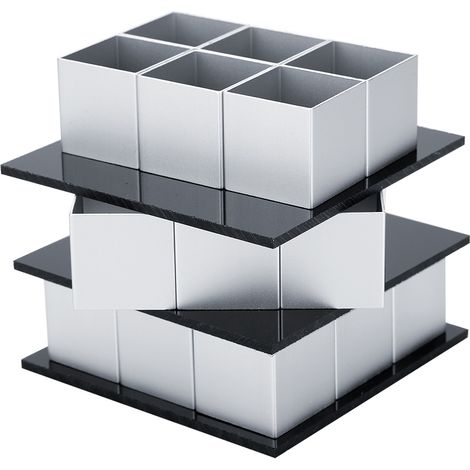 Moule à gâteau 3D en métal, cube rotatif à trois couches, moule à mousse et dessert, outil de cuisson pâtisserie (1/5)