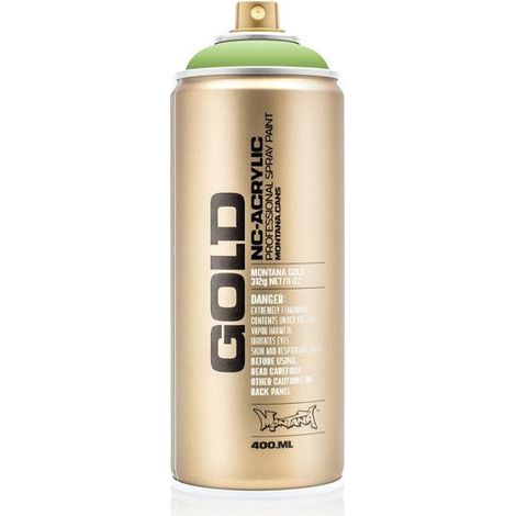 Bombe de peinture - Gold - Acrylique - Green apple - G6020 - 400ml - Montana Cans