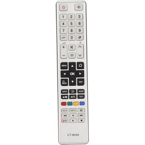 Télécommande facile à utiliser pour téléviseur LED HD CT 8035, compatible avec les modèles Toshiba CT 8040, CT 8533, CT 8543 et CT 8528. (1/4)
