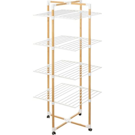 Five Simply Smart – Étendoir à linge à roulettes 40m – 4 roulettes pivotantes avec frein – ABS et acier – L. 69 x l. 68,5 x H. 175 cm – Capacité 40 kg (1/5)