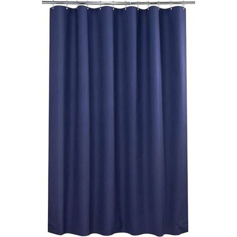 Rideau De Douche - 91 x 183 cm - Bleu Marine - Tissu Épais Non Toxique - Pour Salle De Bain - 1 Pièce (1/4)