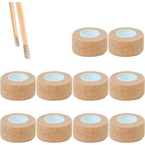 Patins en feutre autocollants - Protections de sol pour pieds de chaise - Bandages pour pieds de chaise - 2,5 cm x 4,5 m, beige, Rouleau de 10 (1/5)