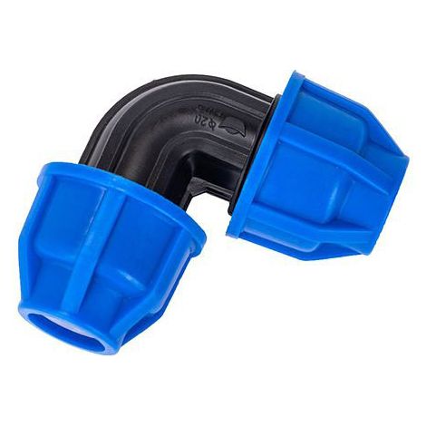 en Plastique PE 32mm à 32mm Raccord de Tuyau de Connecteur Coudé pour PPR, PE, PVC et Autres Conduites D'eau Accessoire pour arrosage de jardinière (1/4)