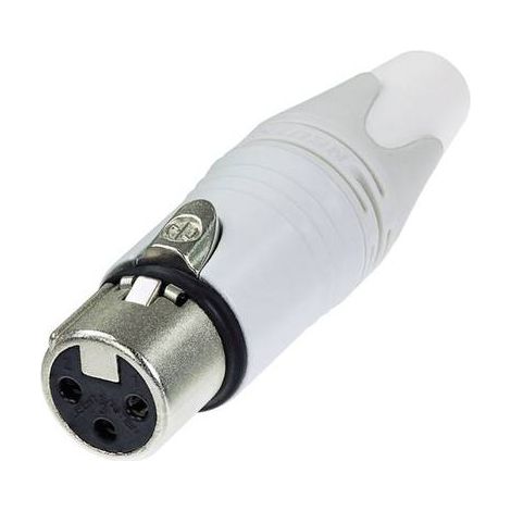 XLR FEMELLE, DROIT NEUTRIK NC3FXX-WT NOMBRE DE PÔLES: 3 BLANC 1 PC(S)