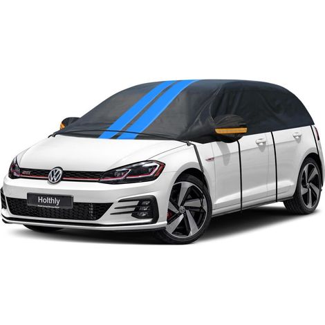 Halbgarage Auto Wasserdicht Atmungsaktiv für Schrägheck bis 450 cm Schwarz (1/5)