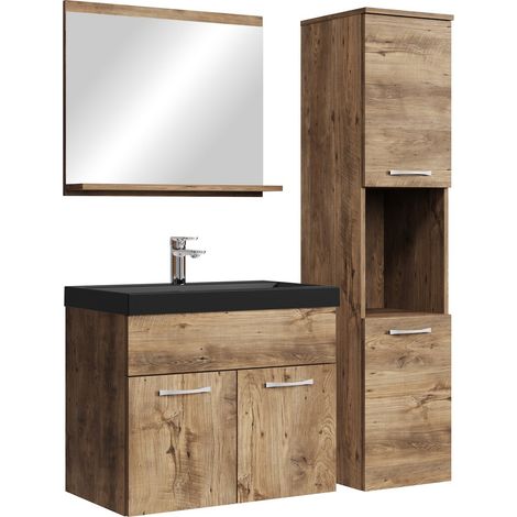 Conjunto de muebles de baño Montreal 60 x 35 cm - Roble Marrón -