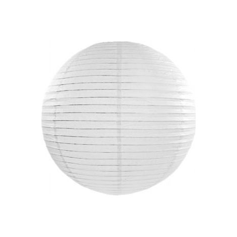 Linterna redonda de papel de 25 cm, blanca, 1 unidad. (1/5)