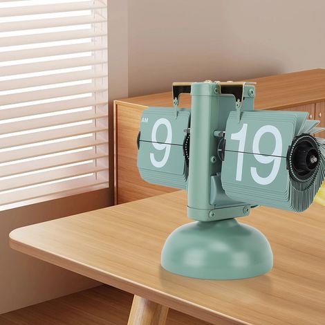 Reloj plegable retro para el hogar y la oficina – Mecanismo mecánico automático – Material ABS resistente – Decoración precisa y funcional – Esfera única (1/5)
