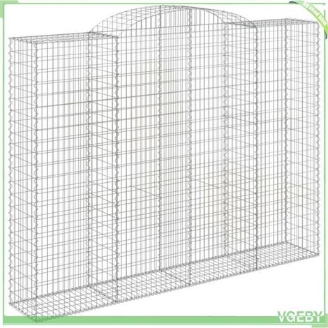 Panier de gabions arqué - FAFEICY - 153521 - 300x50x220/240 cm - Fer galvanisé - Fil 3,5 mm (1/4)