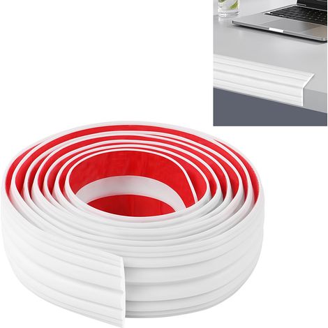 Protecteurs de Bord de Table Auto-adhésifs , Bande Anti-Collision, Protège-Coins de Bord, Adapté aux Meubles, Sécurité des Enfants, Coin Mural, Fenêtre (Blanc(200cm×2cm)) (1/5)