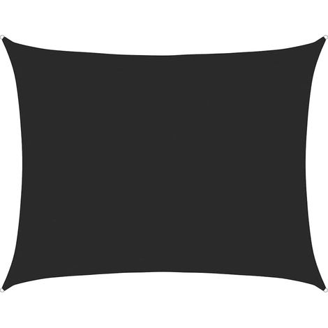 Maison Exclusive - Vela Parasole 160 g/m² Rettangolare Nera 6x8 m in HDPE (1/5)