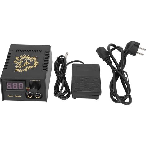 Alimentation pour Machine à Tatouage avec Pédale et Affichage LED - Kit Débutant Tatouage 110‑220V Prise EU (1/5)